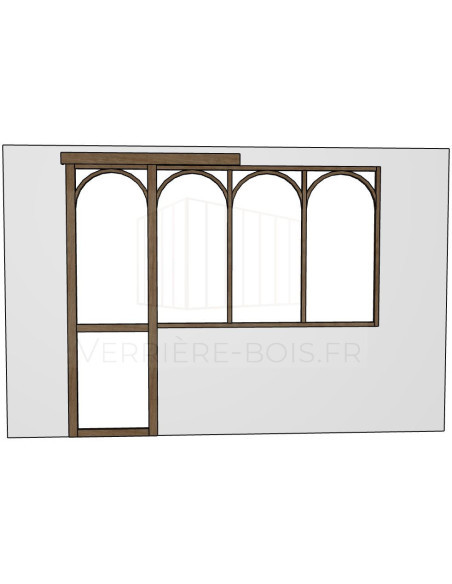 Porte coulissante sur mesure et verrière arches