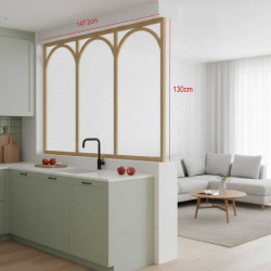 Verrière arrondie en chêne