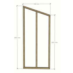 Verrière bois sous pente
