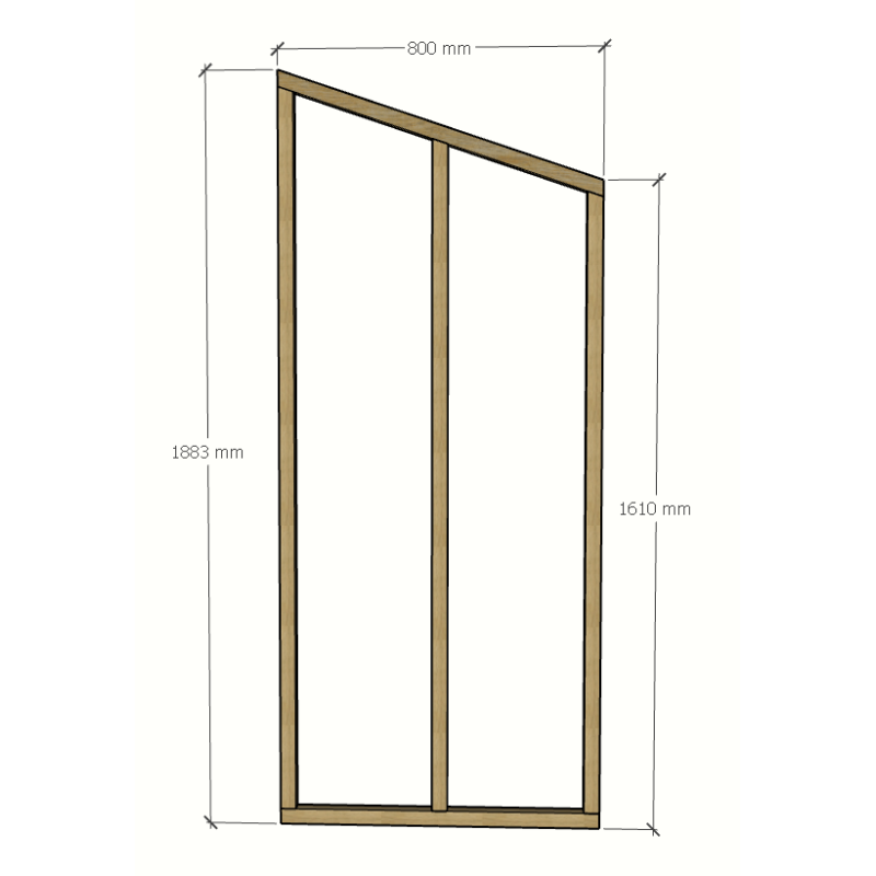 Verrière bois sous pente