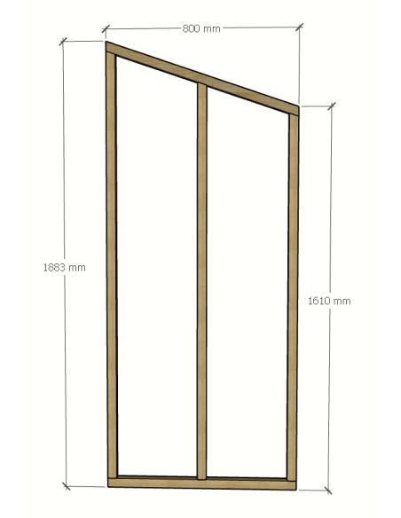 Verrière bois sous pente