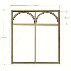 Verrière artiste avec 2 arches sur mesure