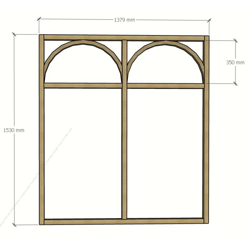 Verrière artiste avec 2 arches sur mesure