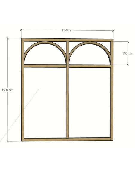 Verrière artiste avec 2 arches sur mesure