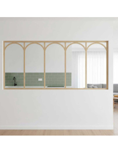 verrière arrondie 5 verres H110cm