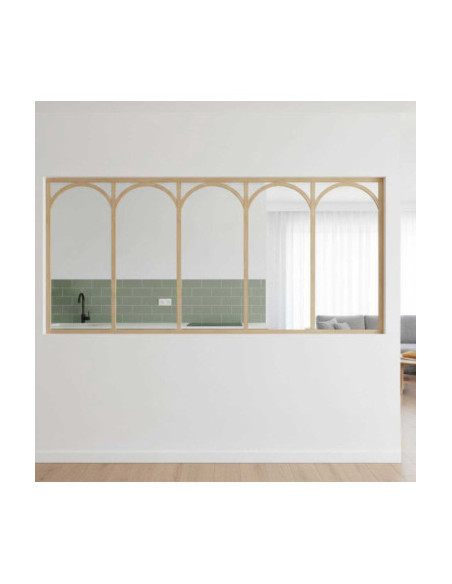 verrière arrondie 5 verres H110cm