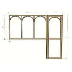 porte et verrière arrondie sur mesure