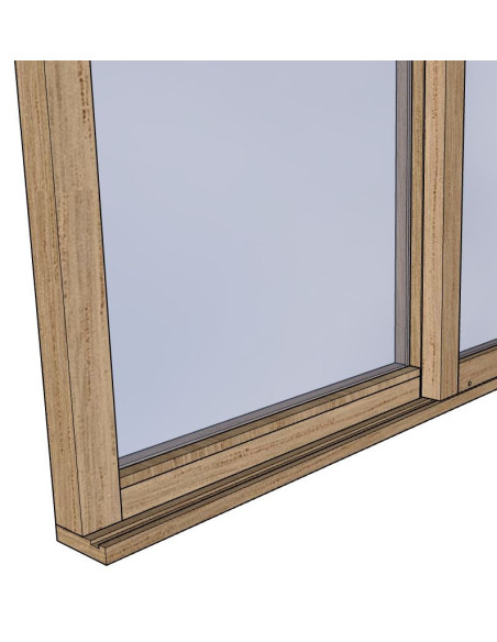 verrière bois coulissante