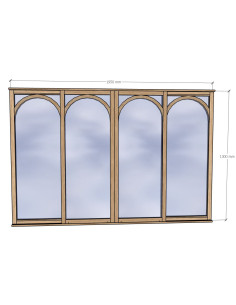 Verrière arches avec 2 coulissants