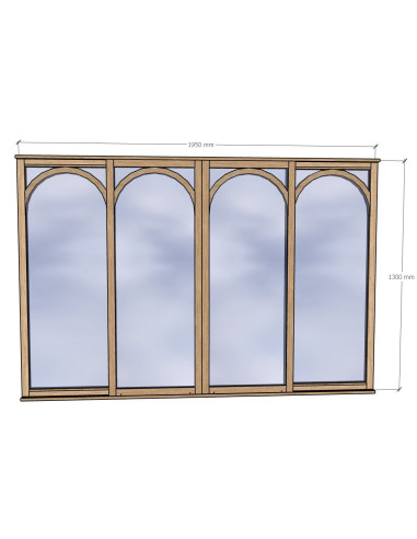 Verrière arches avec 2 coulissants