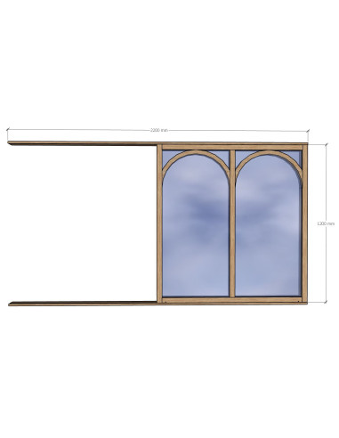 verriere bois coulissante