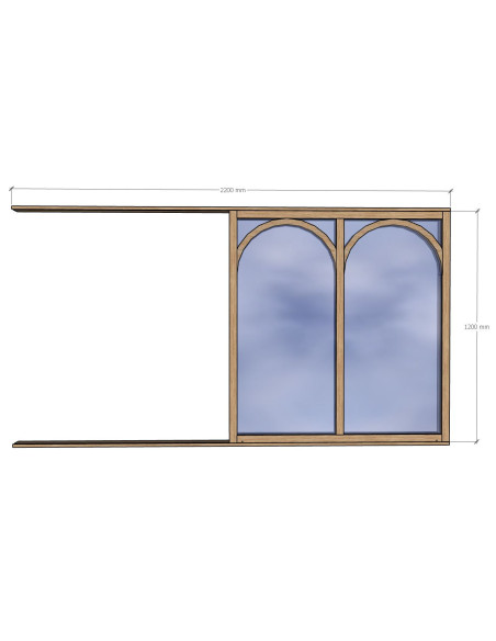 verriere bois coulissante