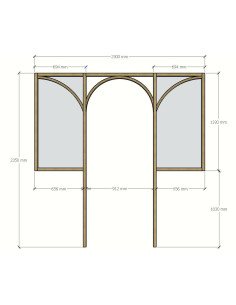 Verrières avec passage de porte et arches