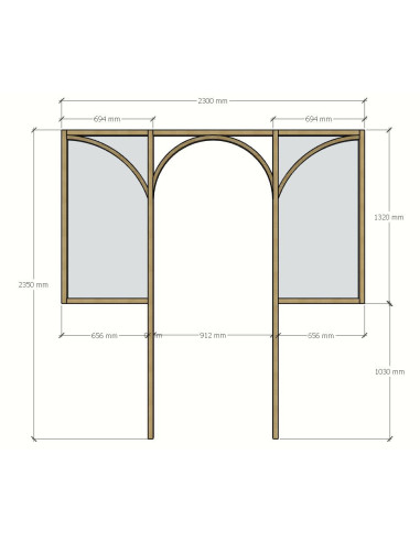 Verrières avec passage de porte et arches