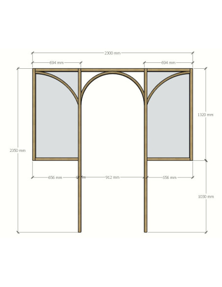 Verrières avec passage de porte et arches