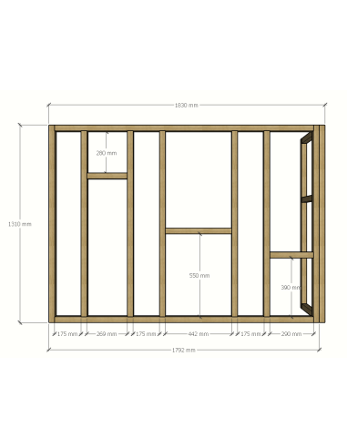 verriere d'angle bois