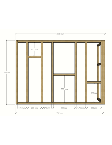verriere d'angle bois