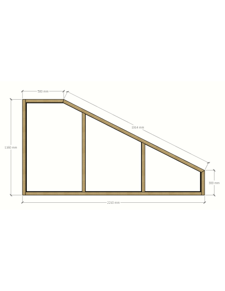 Verrière bois sous pente