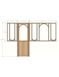 Verrière art déco sur mesure comprenant une porte et deux verrières fixes 2