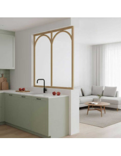 verrière arrondie bois