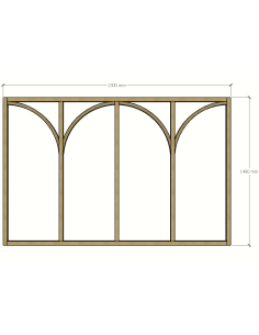 verrière avec 4 demi arches