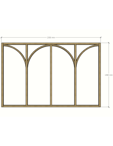 verrière avec 4 demi arches
