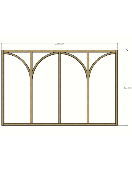 verrière avec 4 demi arches