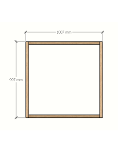 Verrière rectangulaire en bois