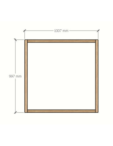 Verrière rectangulaire en bois